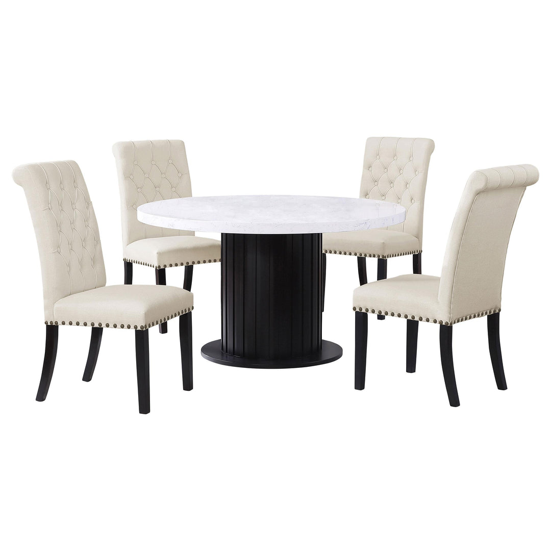 coaster-furniture-115490-s5-sherry-5-piece-round-marble-top-dining-table-set-beige