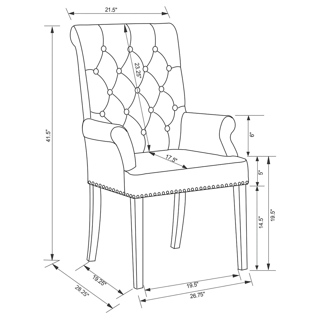 coaster-furniture-115511-s7bv-sherry-7-piece-rectangular-marble-top-dining-table-set-brown