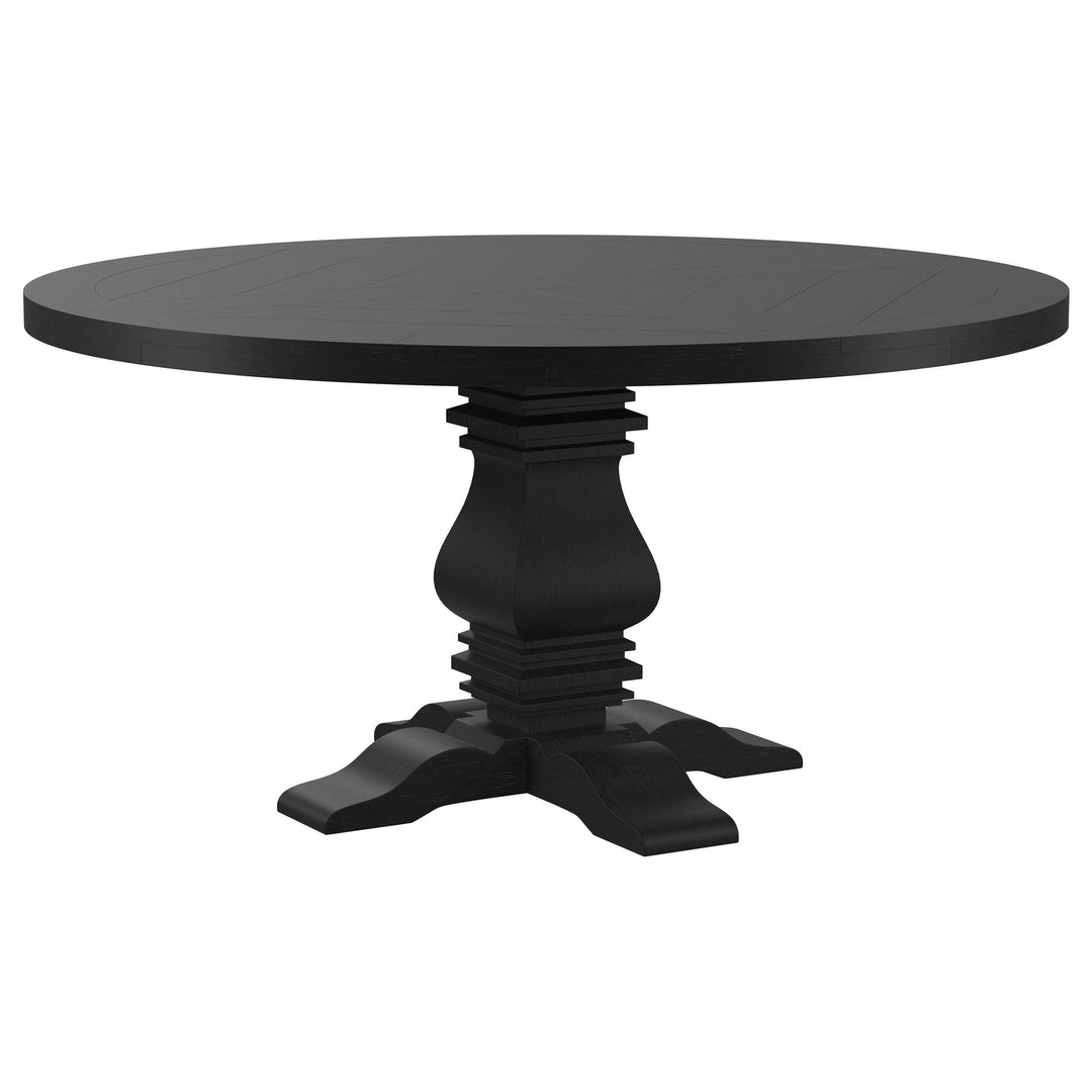 Coaster Furniture 115530 Florence Round 60-inch Pedestal Base Dining Table Black