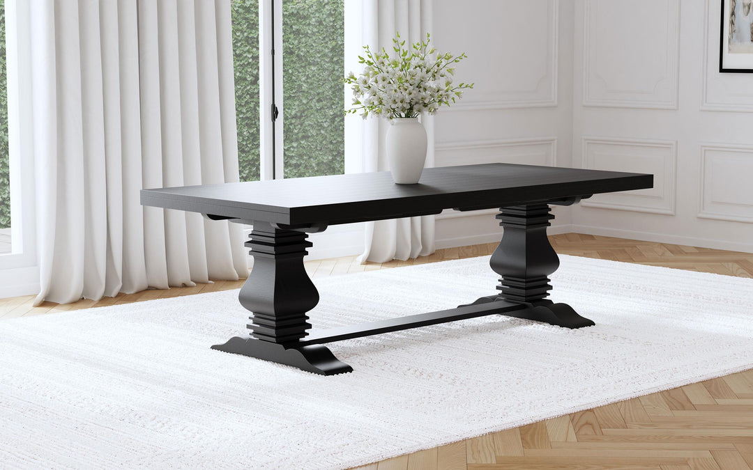Coaster Furniture 115531 Florence 126-inch Extension Dining Table Distressed Black