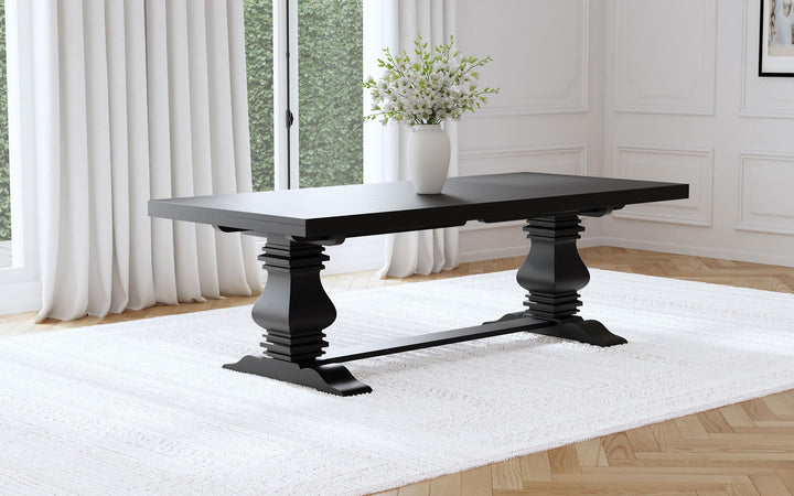 Coaster Furniture 115531 Florence 126-inch Extension Dining Table Distressed Black