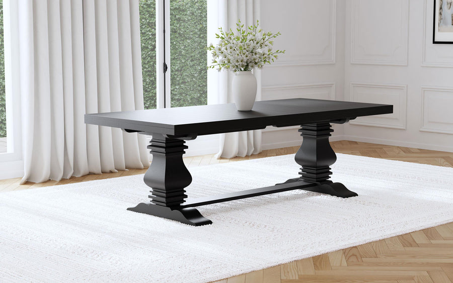 Coaster Furniture 115531 Florence 126-inch Extension Dining Table Distressed Black