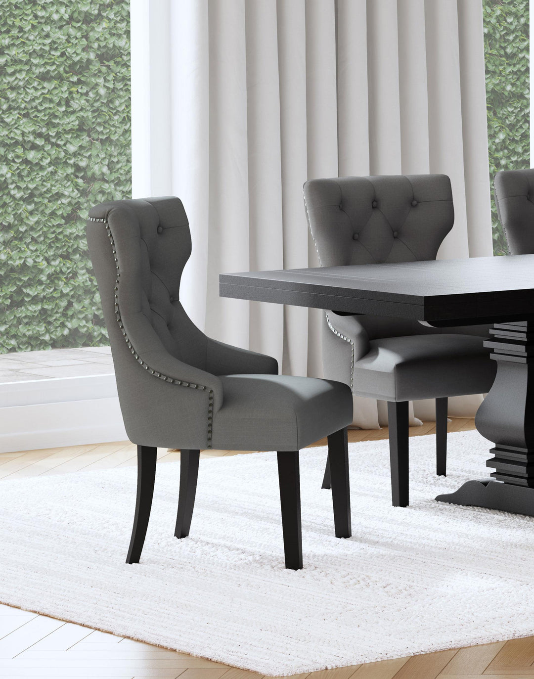 coaster-furniture-115562-baney-fabric-upholstered-dining-side-chair-grey-and-black