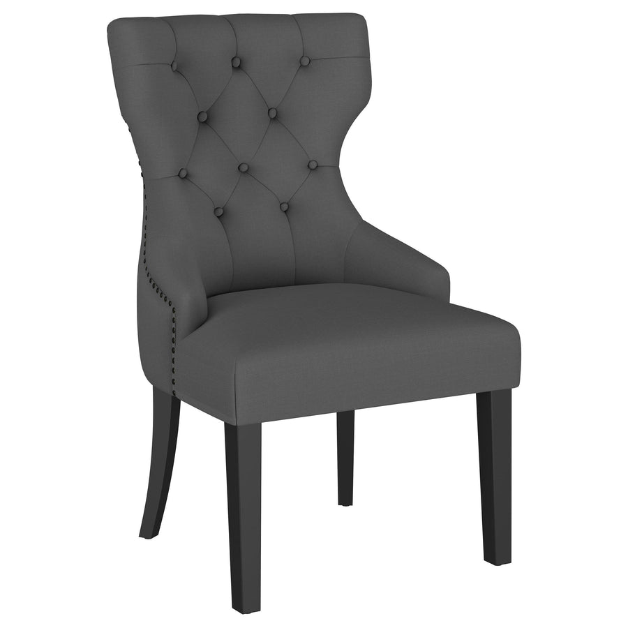 Coaster Furniture 115562 Baney Fabric Upholstered Dining Side Chair Grey and Black