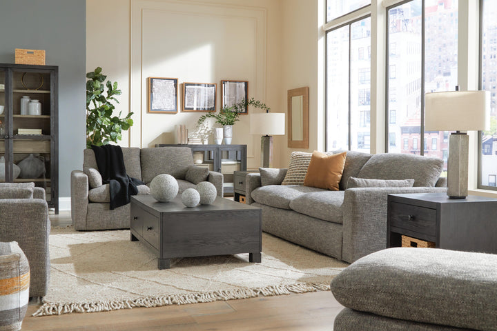 Dramatic Sofa, Loveseat, Oversized Chair and Ottoman - Granite (22)