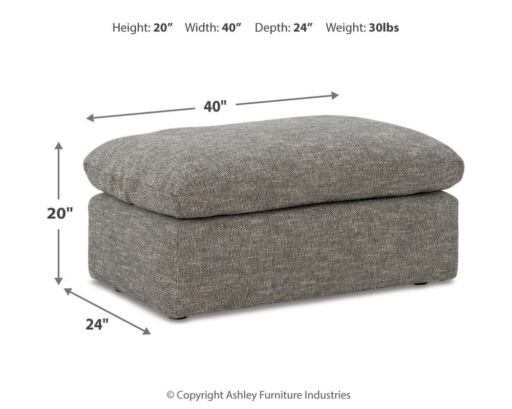 Dramatic Oversized Chair and Ottoman - Granite (12)