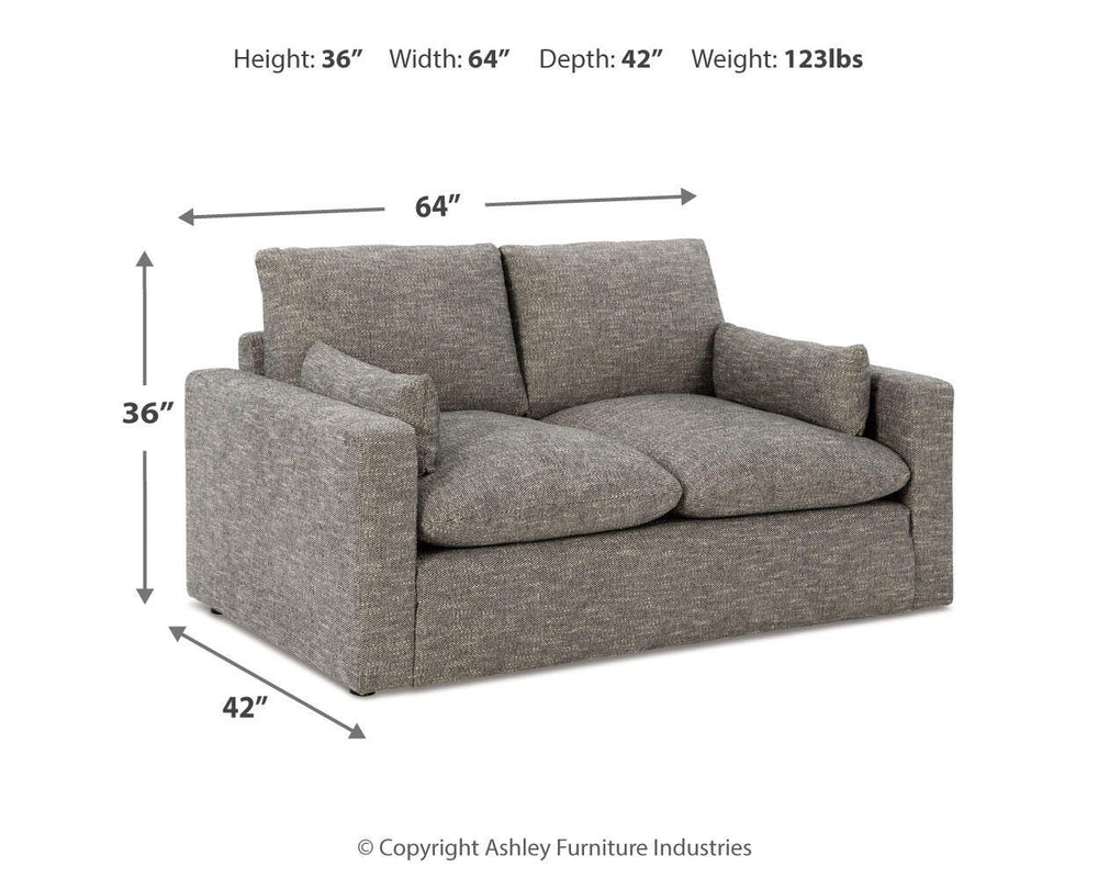 Dramatic Loveseat - Dark Gray (6)