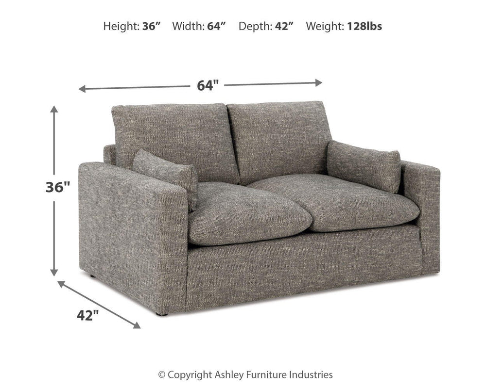 Dramatic Sofa, Loveseat, Oversized Chair and Ottoman - Granite (19)