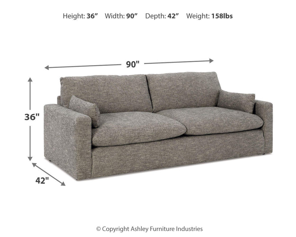 Dramatic Sofa, Loveseat, Oversized Chair and Ottoman - Granite (18)