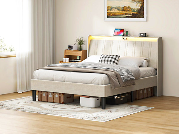 queen-size-platform-bed-frame-with-fabric-upholstered-headboard-and-wooden-slats-support