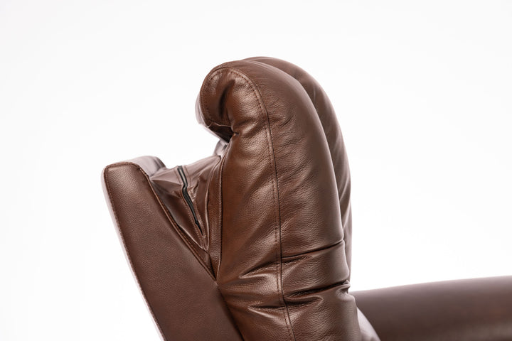 Plush Power Gliding Recliner With Power Headrest &amp; Lumbar Tavern Brown