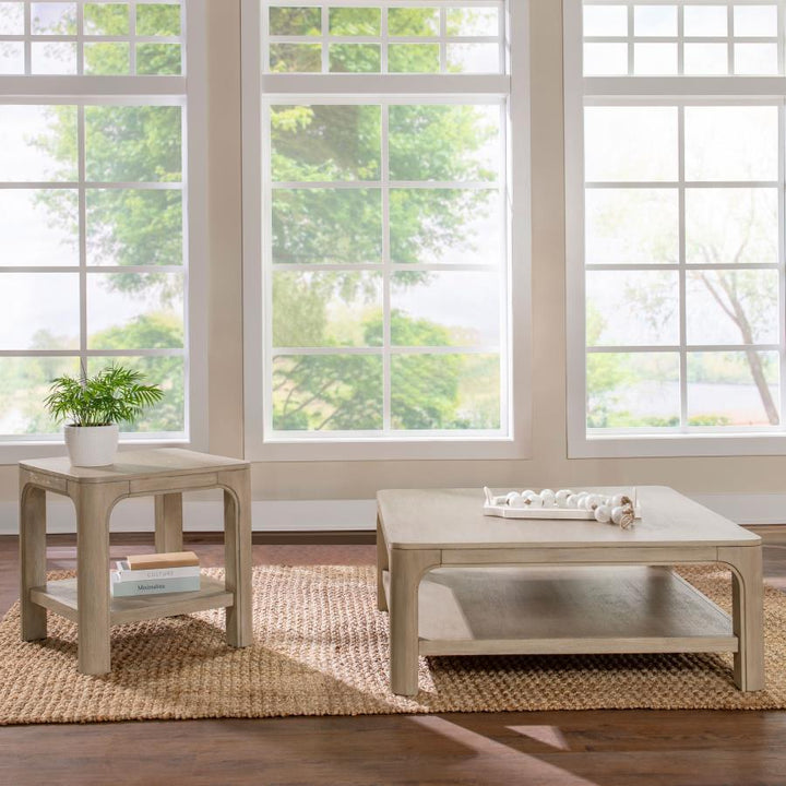 Coaster Furniture Solano - 2-Piece Square Coffee Table Set - Weathered Mango