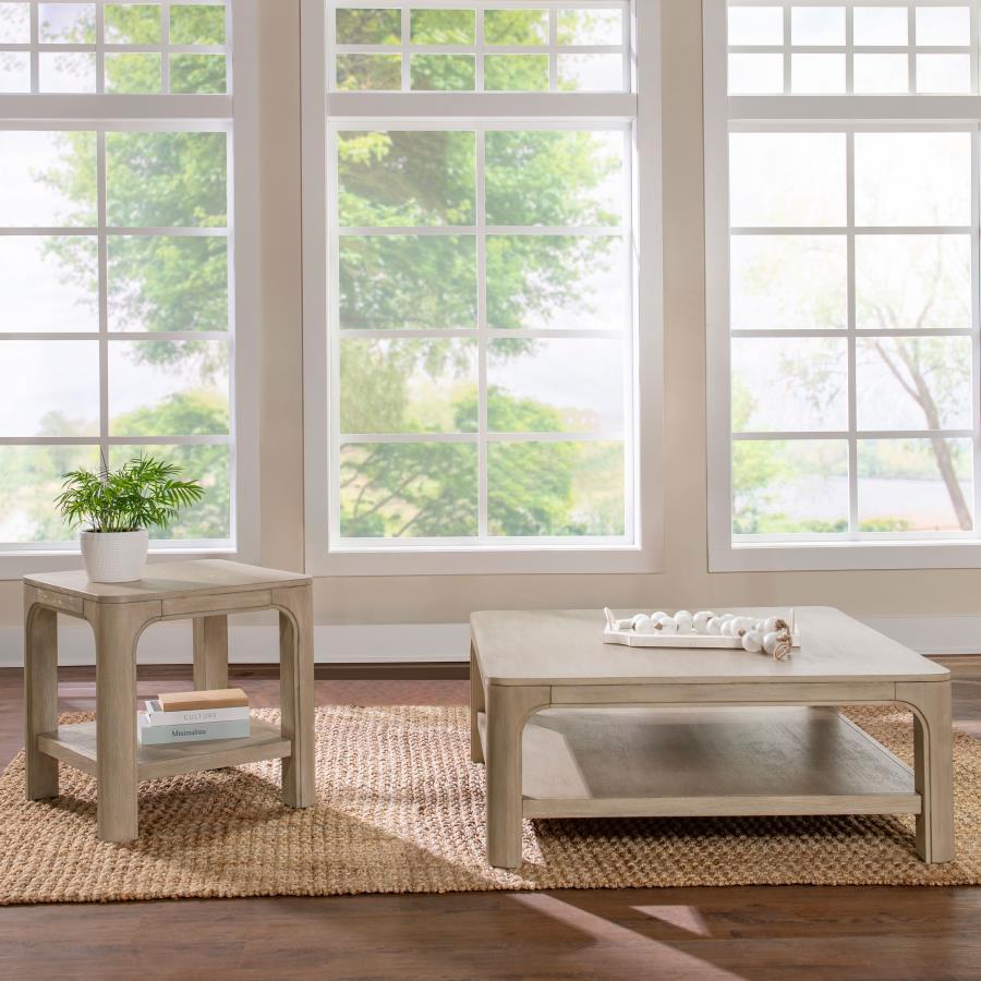 Coaster Furniture Solano - 2-Piece Square Coffee Table Set - Weathered Mango