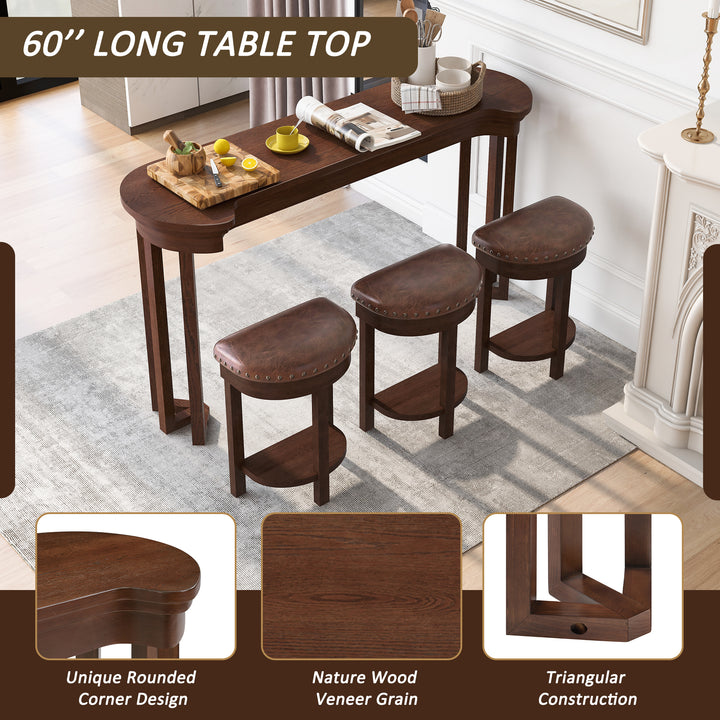 solid-wood-bar-table-set-3-stools-pine-in-cherry