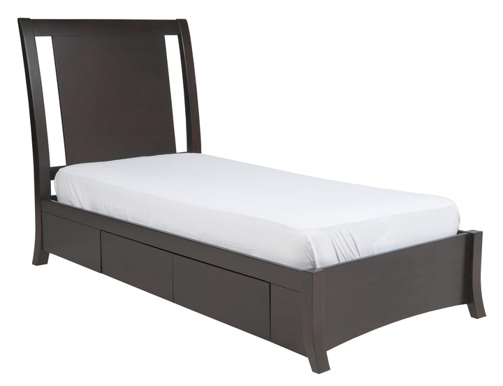 Modus Furniture Nv23D5 Nevis Low Profile Storage Bed In Espresso