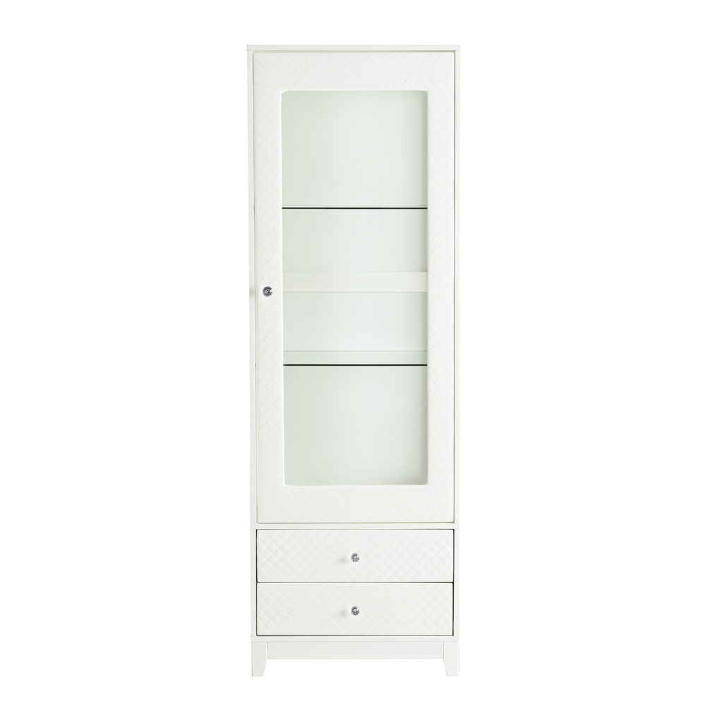 modern-upholstered-glass-display-cabinet-with-adjustable-led-light-in-white
