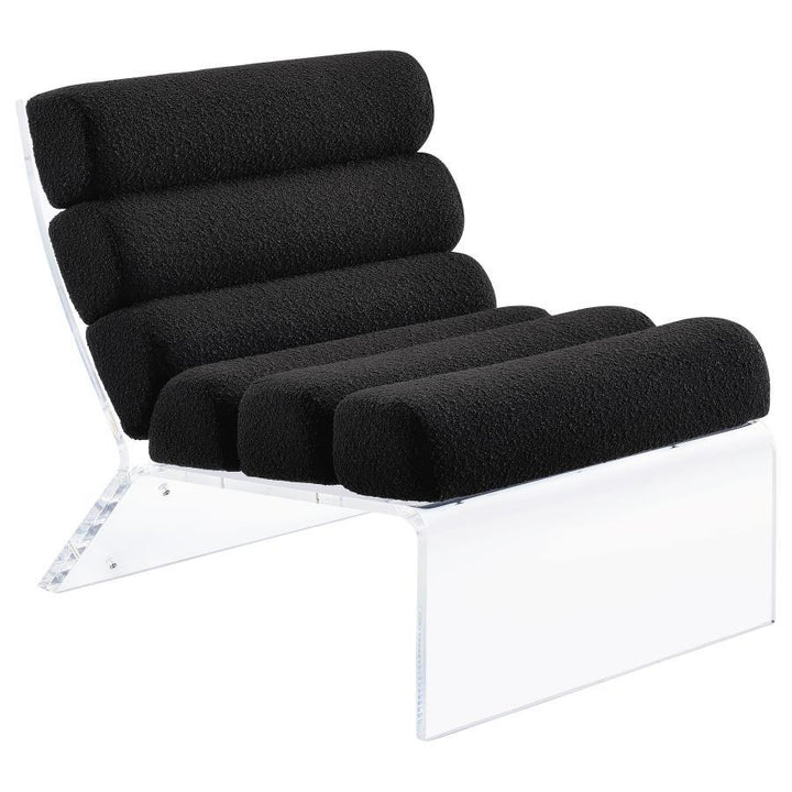 Coaster Furniture Serreta - Boucle Upholstered Armless Acrylic Chair - Black