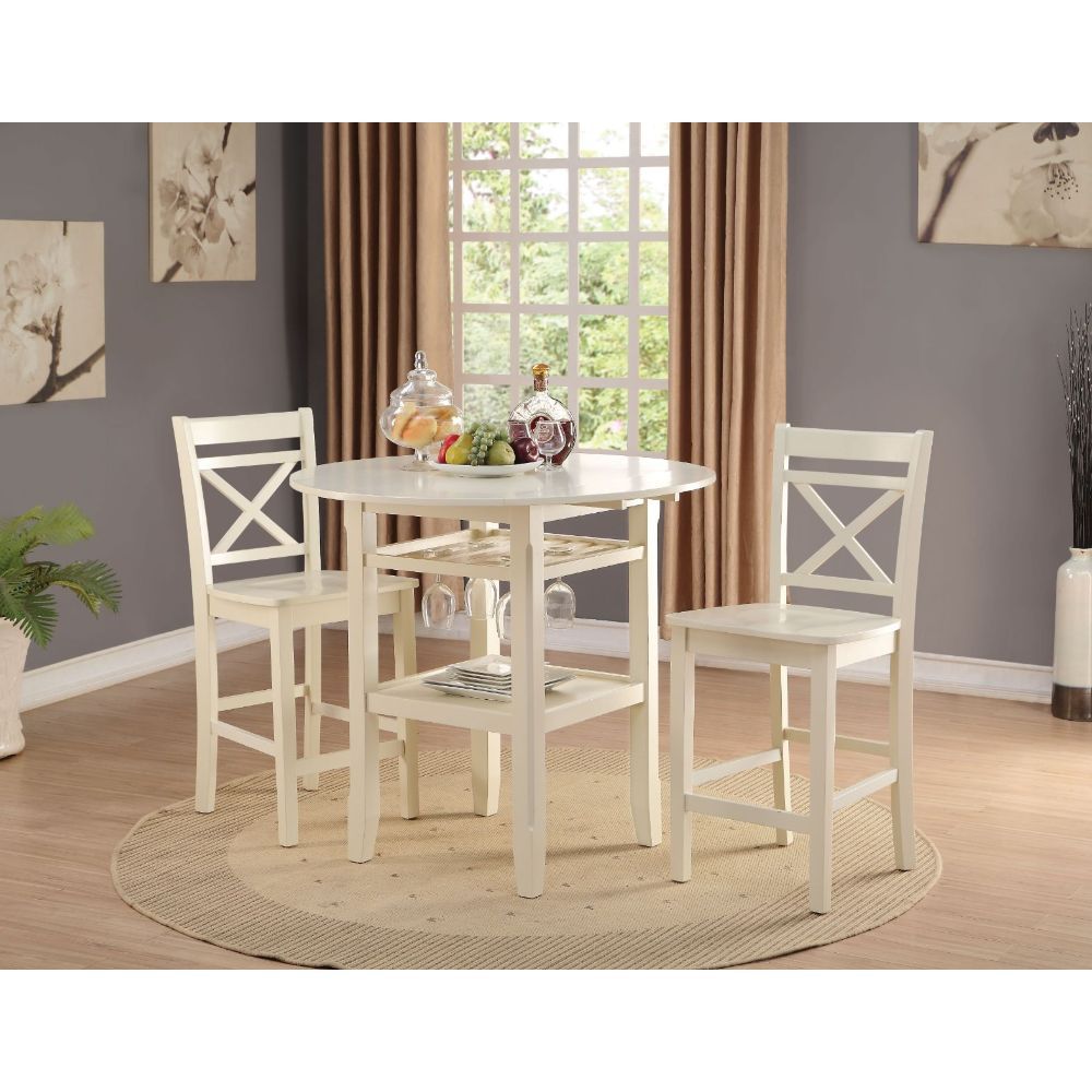 ACME Furniture Tartys Counter Height Table Cream