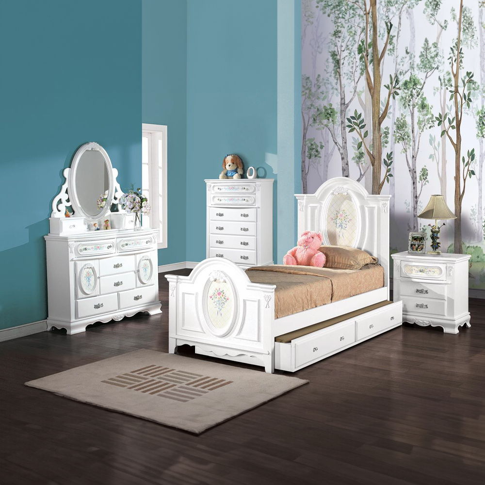 Flora - Twin Bed - White