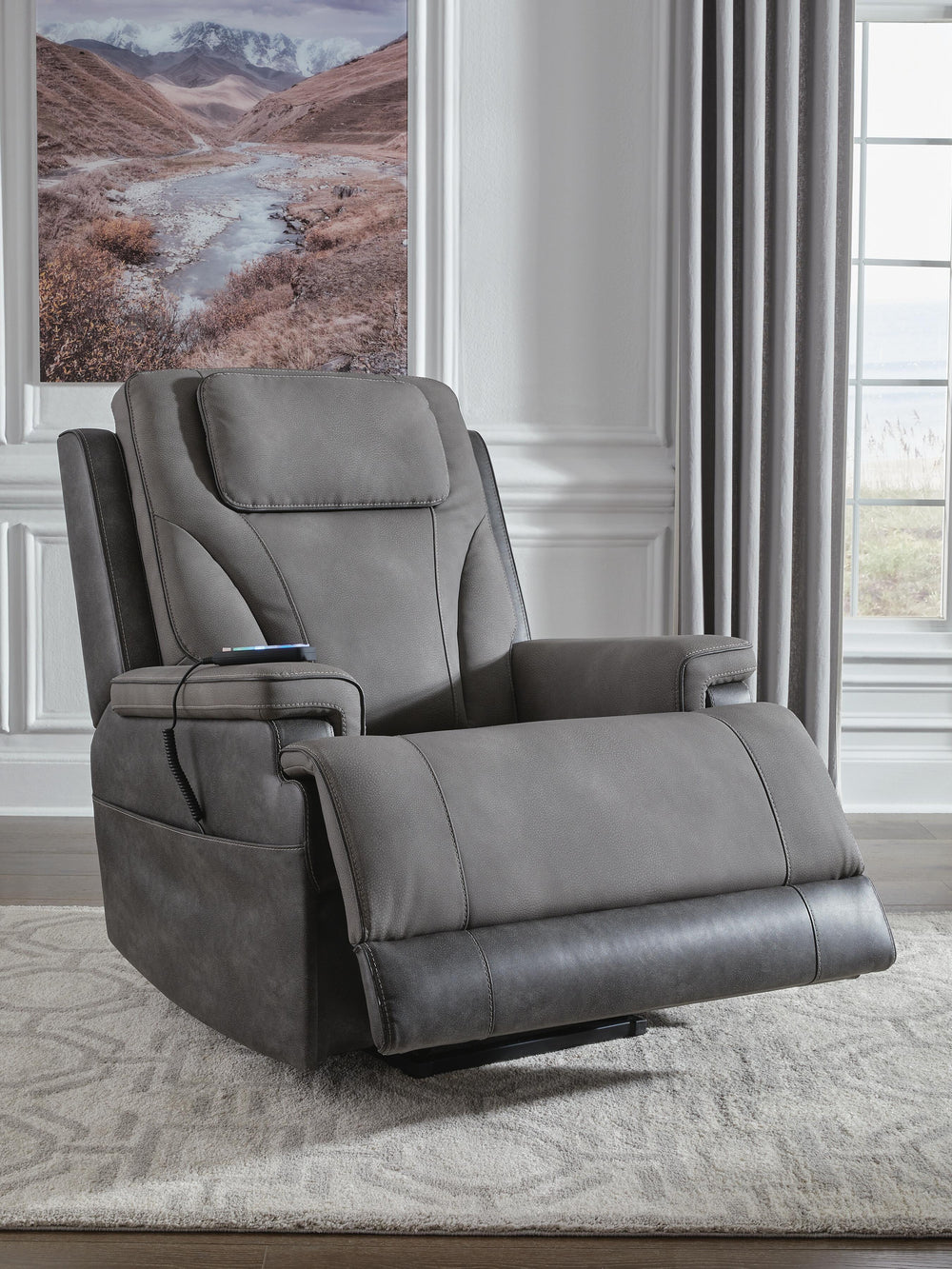 4Z-Peaceful Pause Power Lift Recliner - Dark Gray (9)
