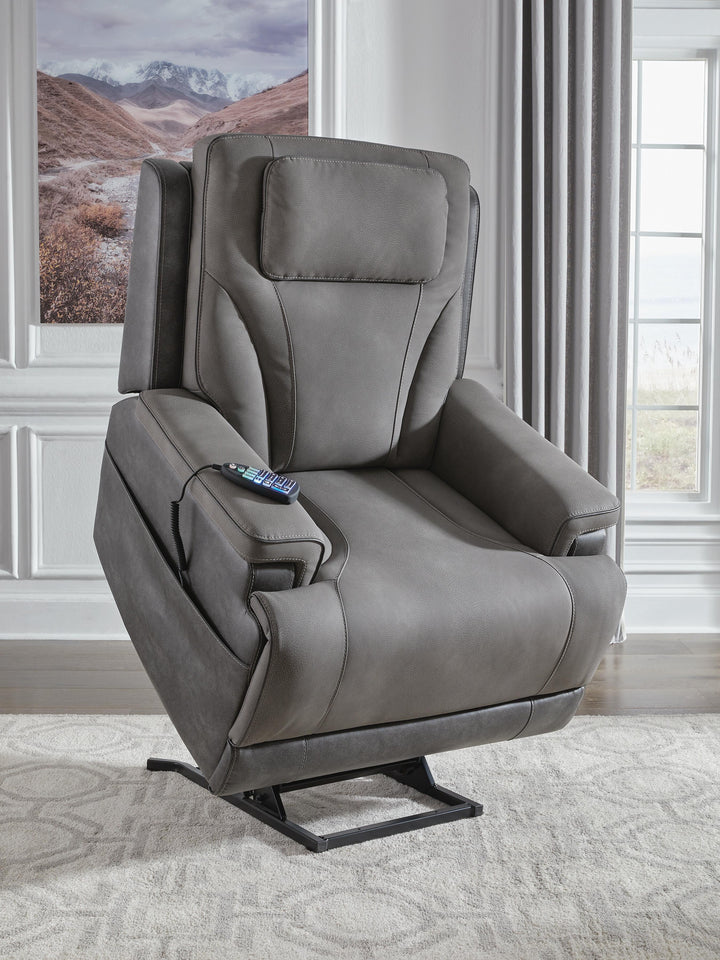4Z-Peaceful Pause Power Lift Recliner - Dark Gray (10)