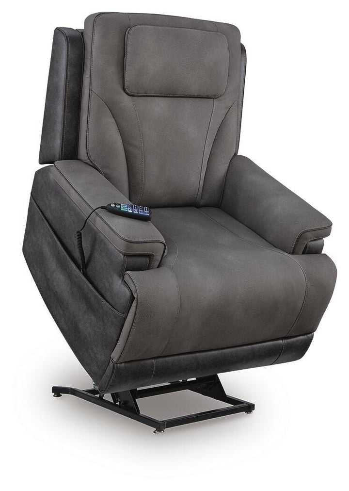 4Z-Peaceful Pause Power Lift Recliner - Dark Gray (4)