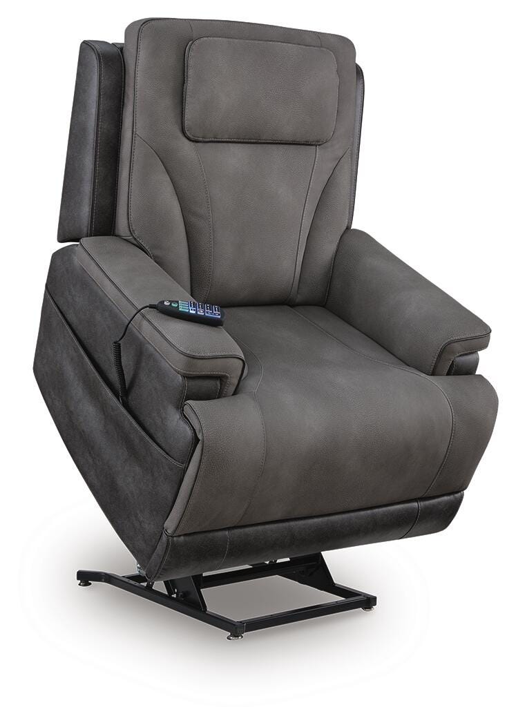 4Z-Peaceful Pause Power Lift Recliner - Dark Gray (4)