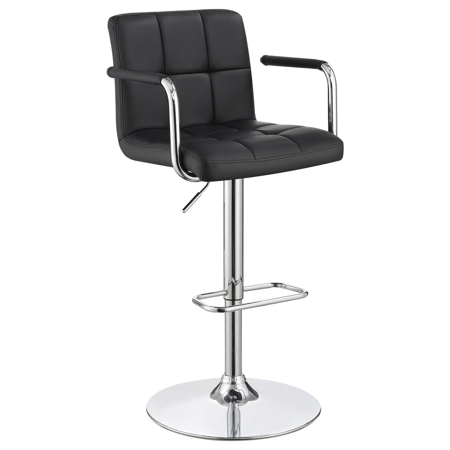 Coaster Furniture 121095 Palomar Adjustable Height Bar Stool Black and Chrome