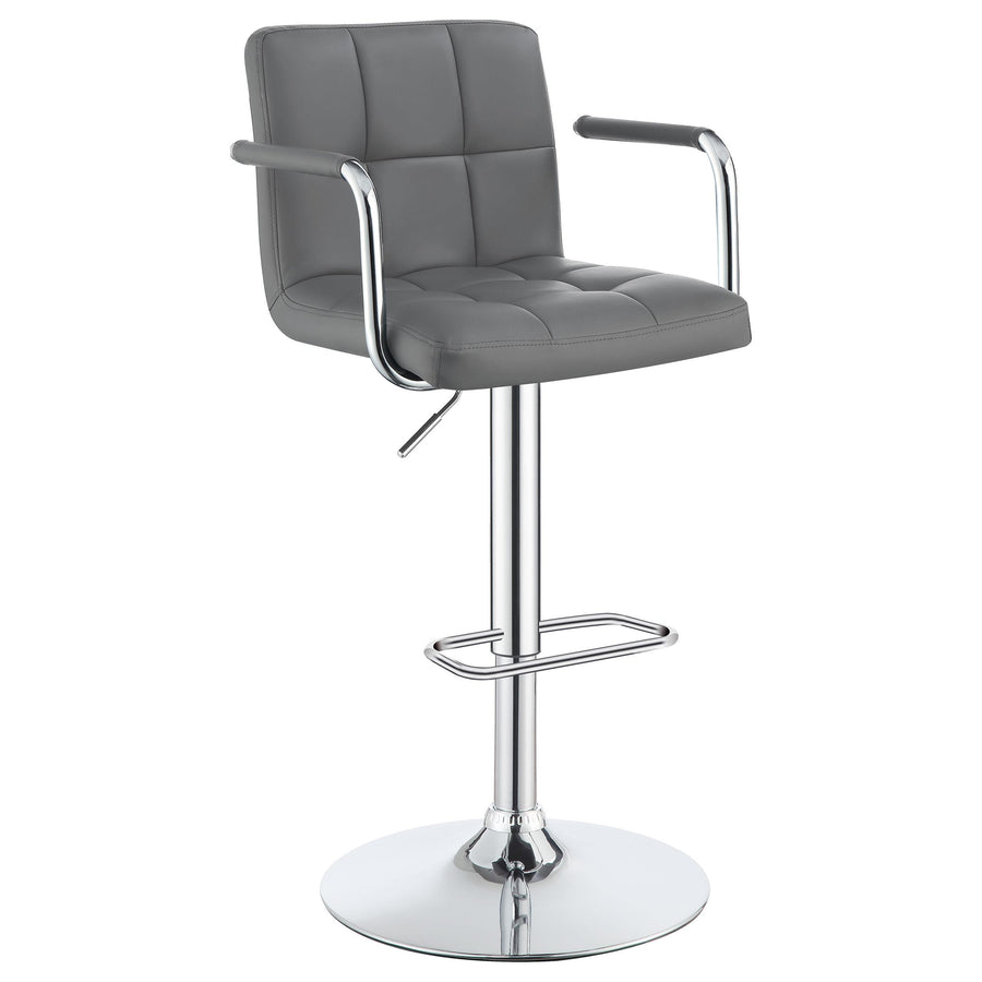 Coaster Furniture 121096 Palomar Adjustable Height Bar Stool Grey and Chrome