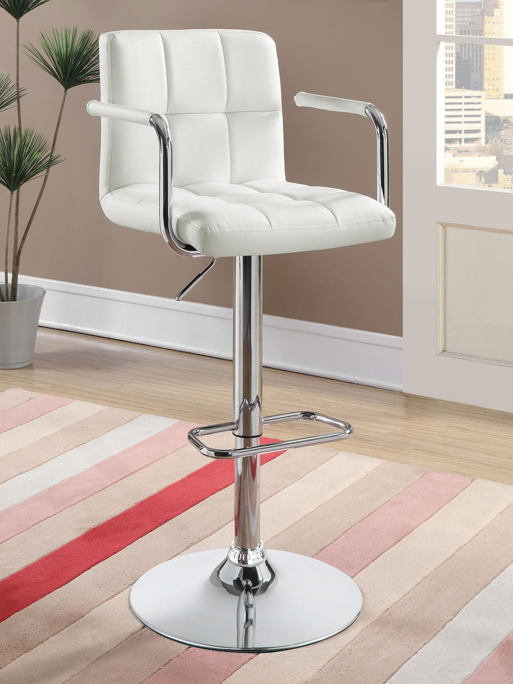 coaster-furniture-121097-palomar-adjustable-height-bar-stool-white-and-chrome