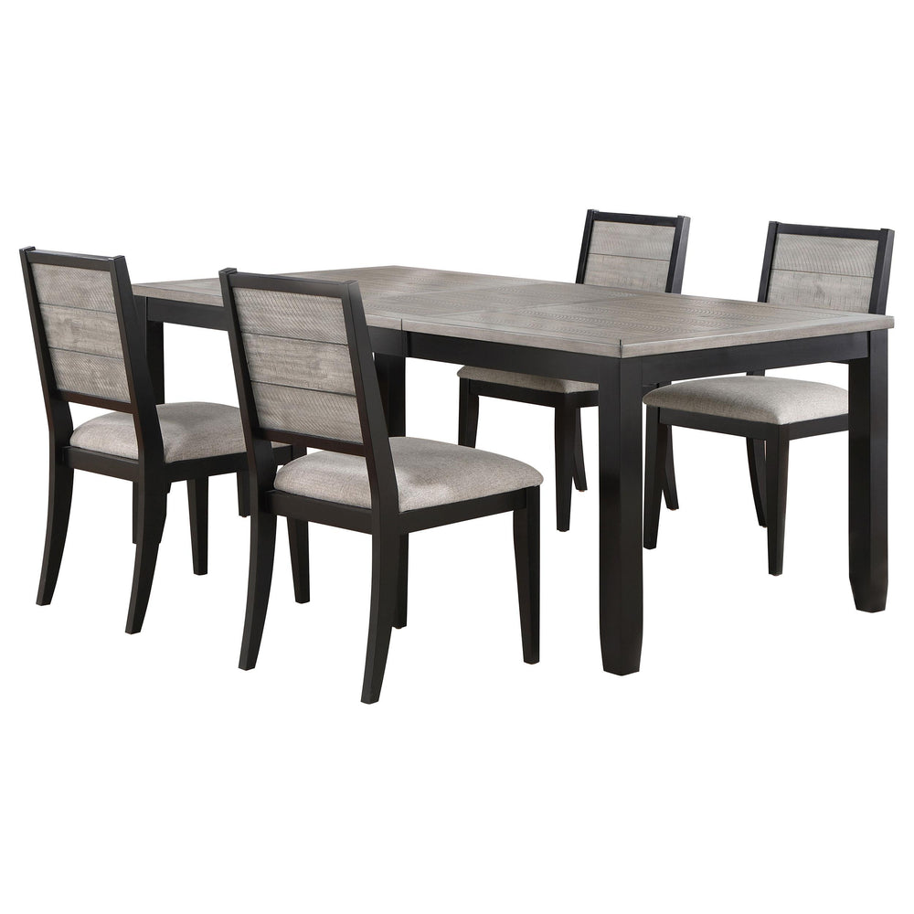 coaster-furniture-121221-s5-elodie-5-piece-rectangular-extension-leaf-dining-set-black