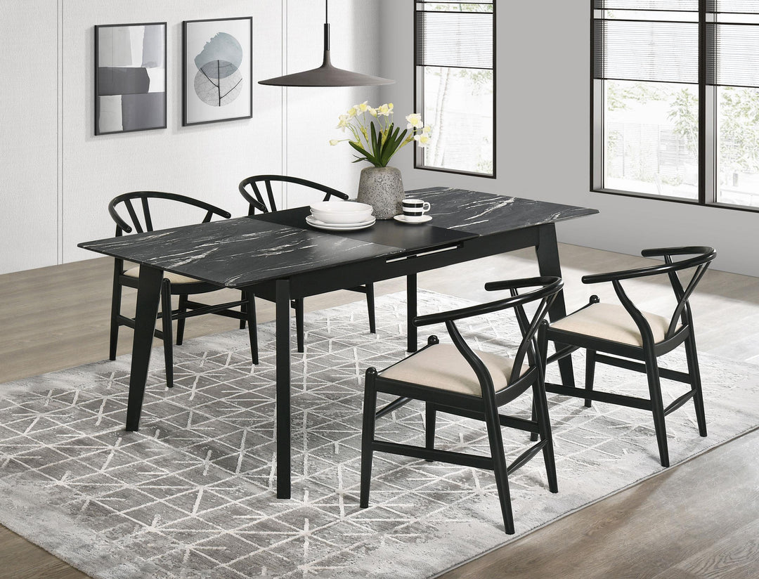 coaster-furniture-121251-s5-crestmont-5-piece-extension-leaf-dining-table-set-black