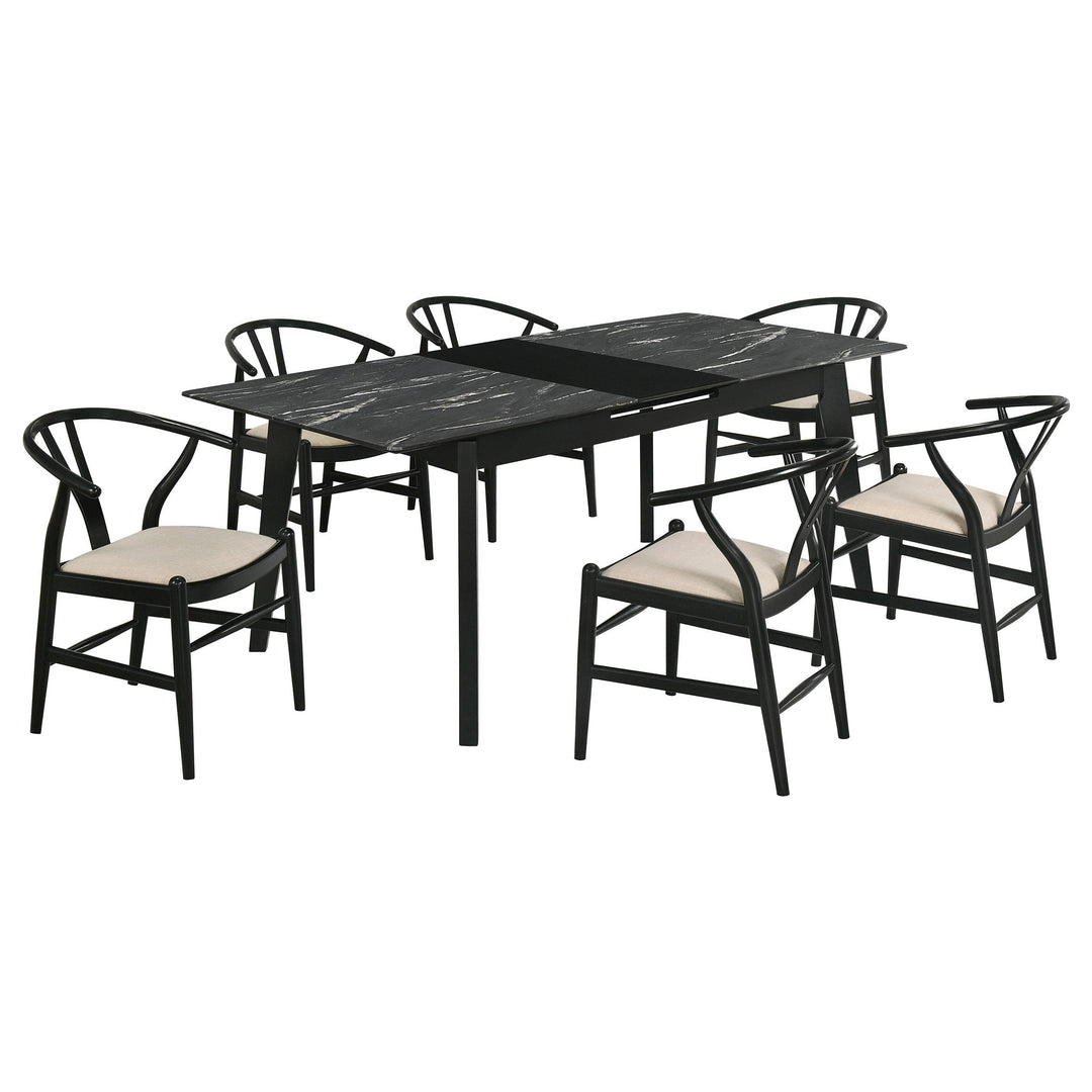 coaster-furniture-121251-s7-crestmont-7-piece-extension-leaf-dining-table-set-black