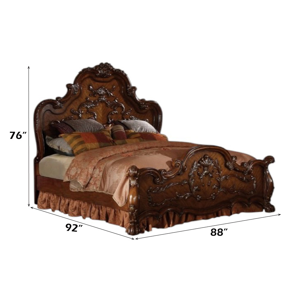 Dresden EK Bed in Cherry Oak - dimensions