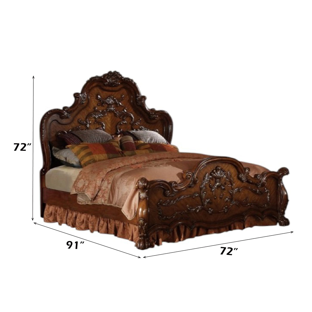 Dresden Queen Bed - Cherry Oak