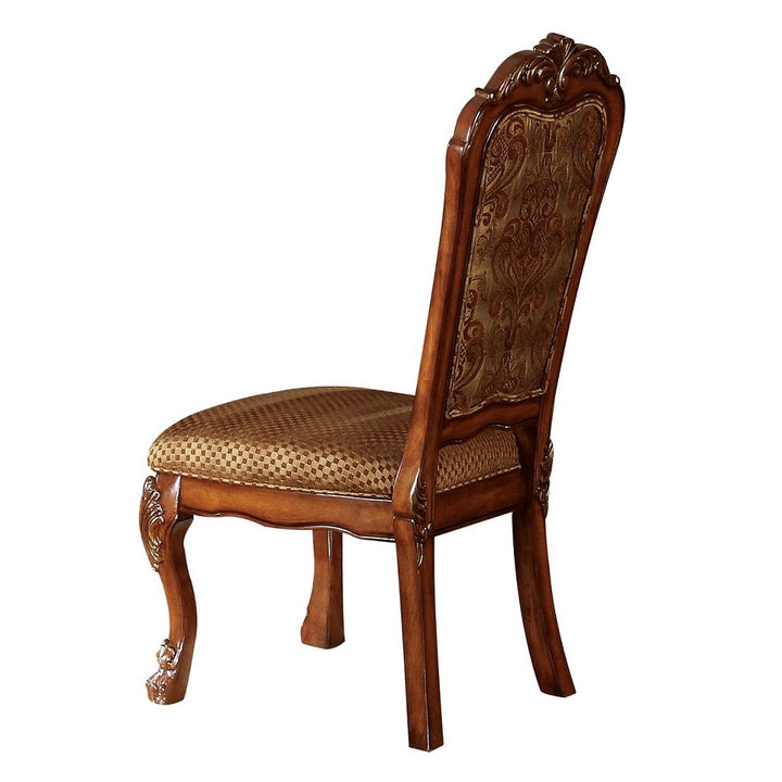 Dresden Side Chair (Set-2) in Fabric &amp; Cherry Oak Finish