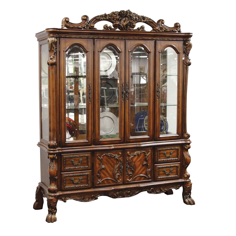 Dresden Hutch & Buffet in Cherry Oak