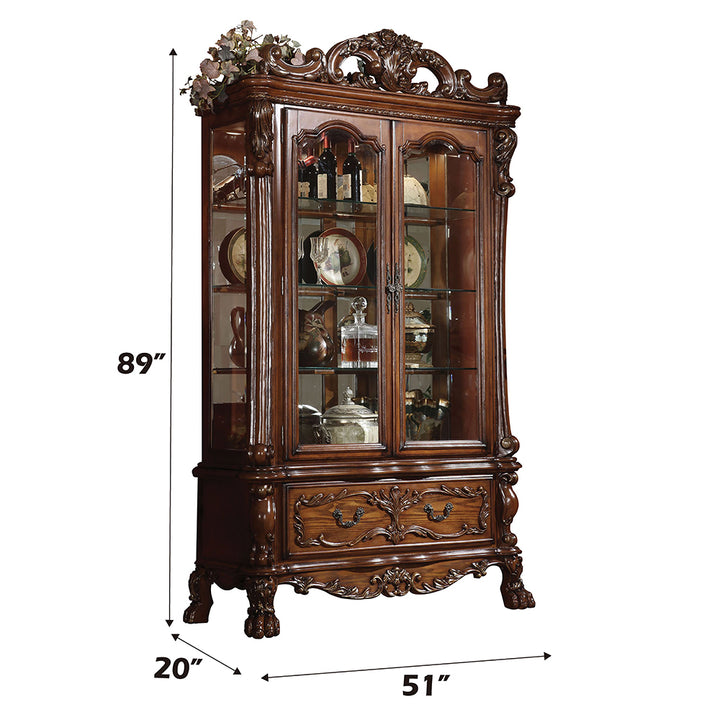 Dresden Curio in Cherry Oak