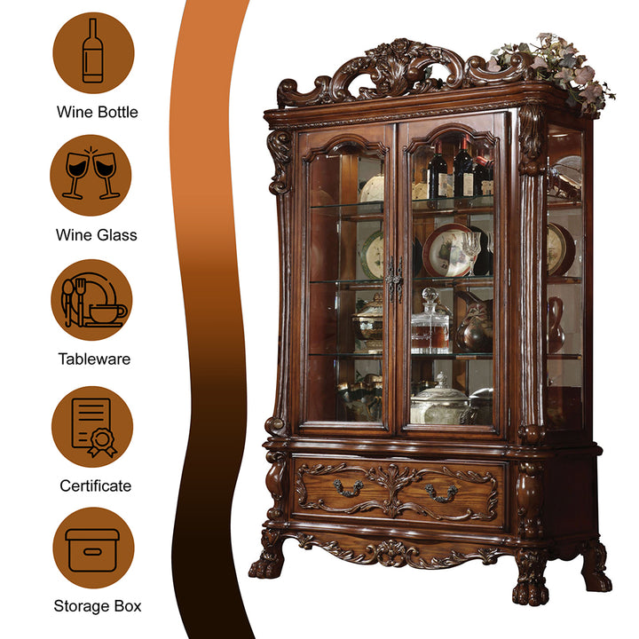 Dresden Curio in Cherry Oak