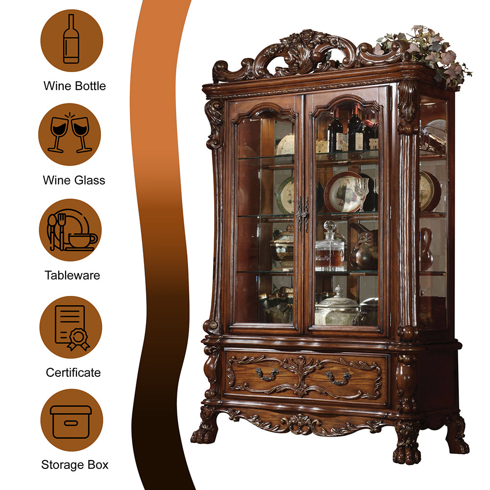 Dresden Curio in Cherry Oak