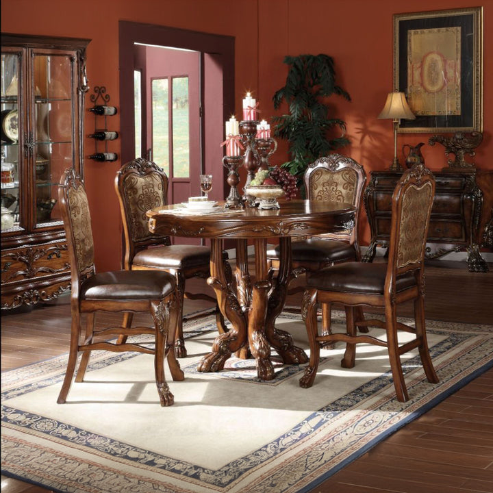Dresden Counter Height Table in Cherry Oak - lifestyle