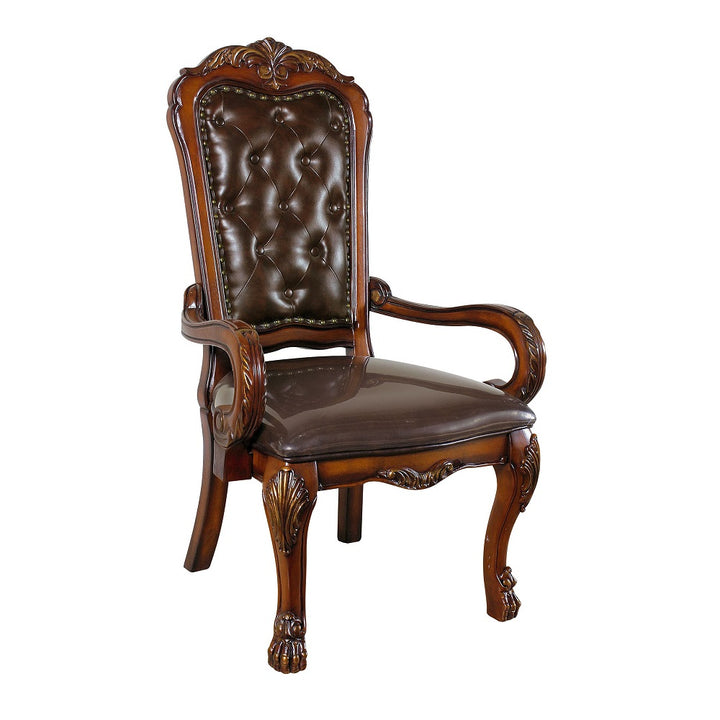 Dresden Executive Office Chair in Synthetic Leather &amp; Cherry Oak Finish