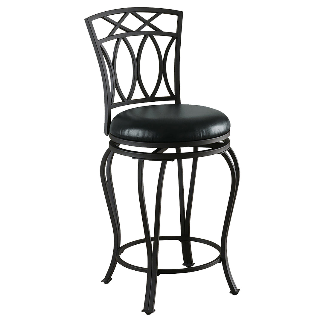 Adamsville - Upholstered Swivel Counter Height Stool - Black