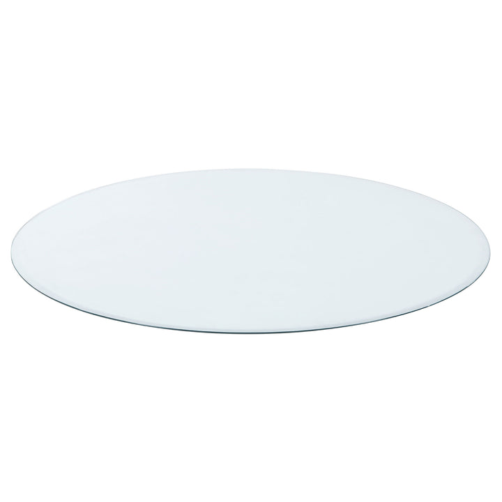 Paxton - 5 Piece Round Glass Top Counter Height Dining Set - Beige