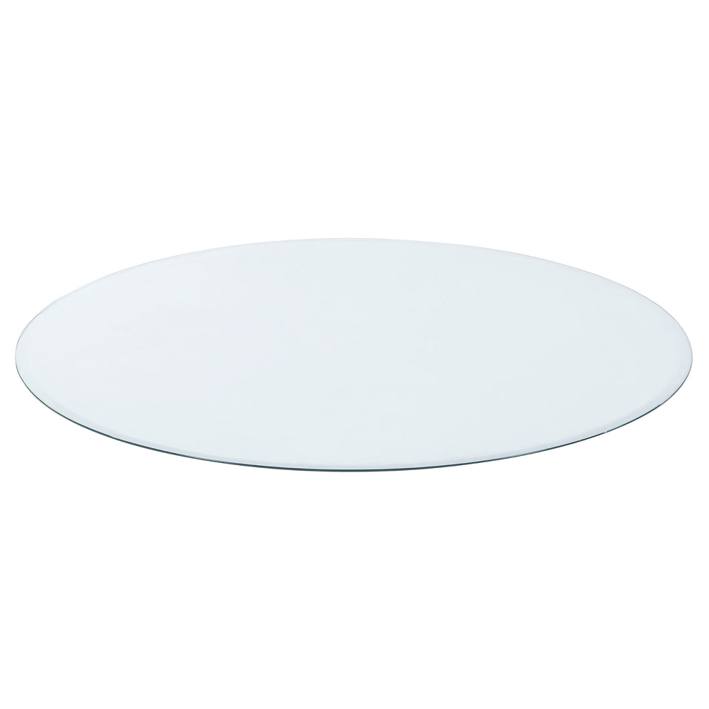 Paxton - 5 Piece Round Glass Top Counter Height Dining Set - Beige