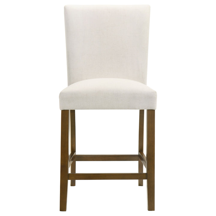 Paxton - 5 Piece Round Glass Top Counter Height Dining Set - Beige