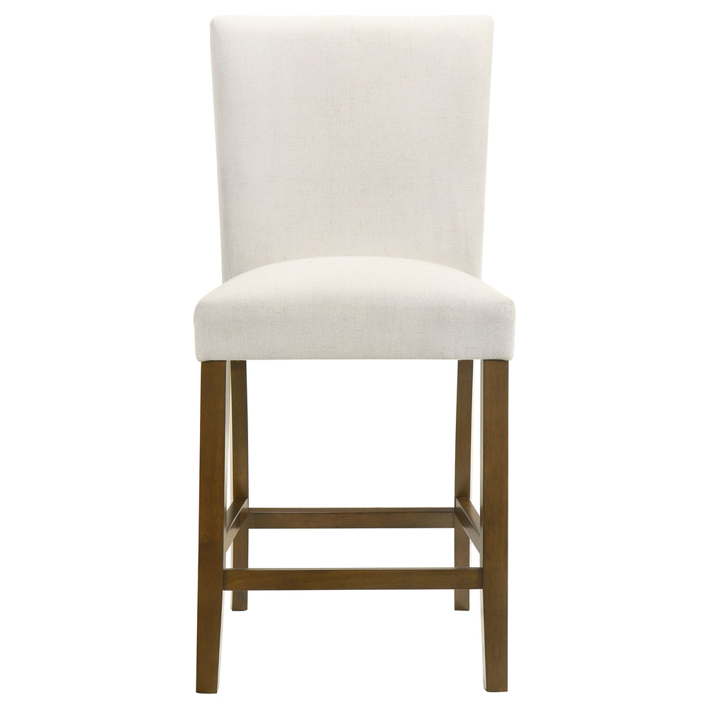 Paxton - 5 Piece Round Glass Top Counter Height Dining Set - Beige