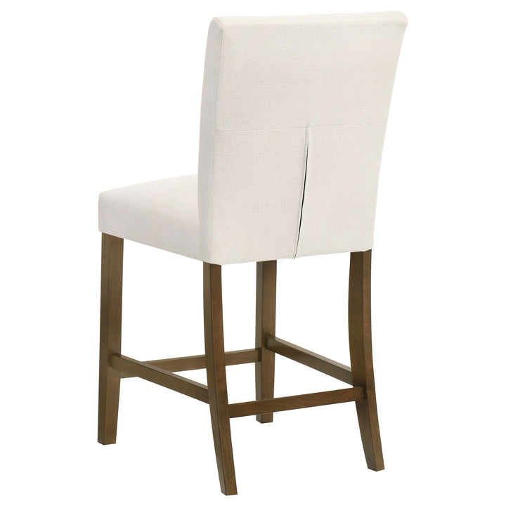 Paxton - 5 Piece Round Glass Top Counter Height Dining Set - Beige