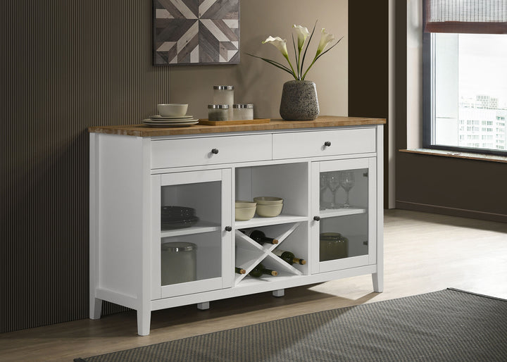 Hollis - 2-Door Dining Sideboard Buffet Storage Cabinet - White
