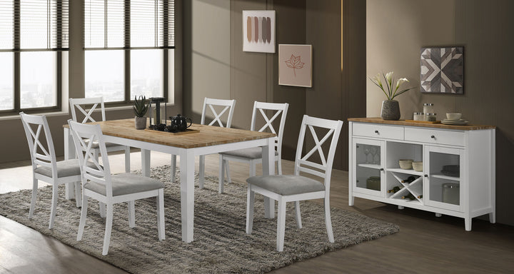 Hollis - 2-Door Dining Sideboard Buffet Storage Cabinet - White